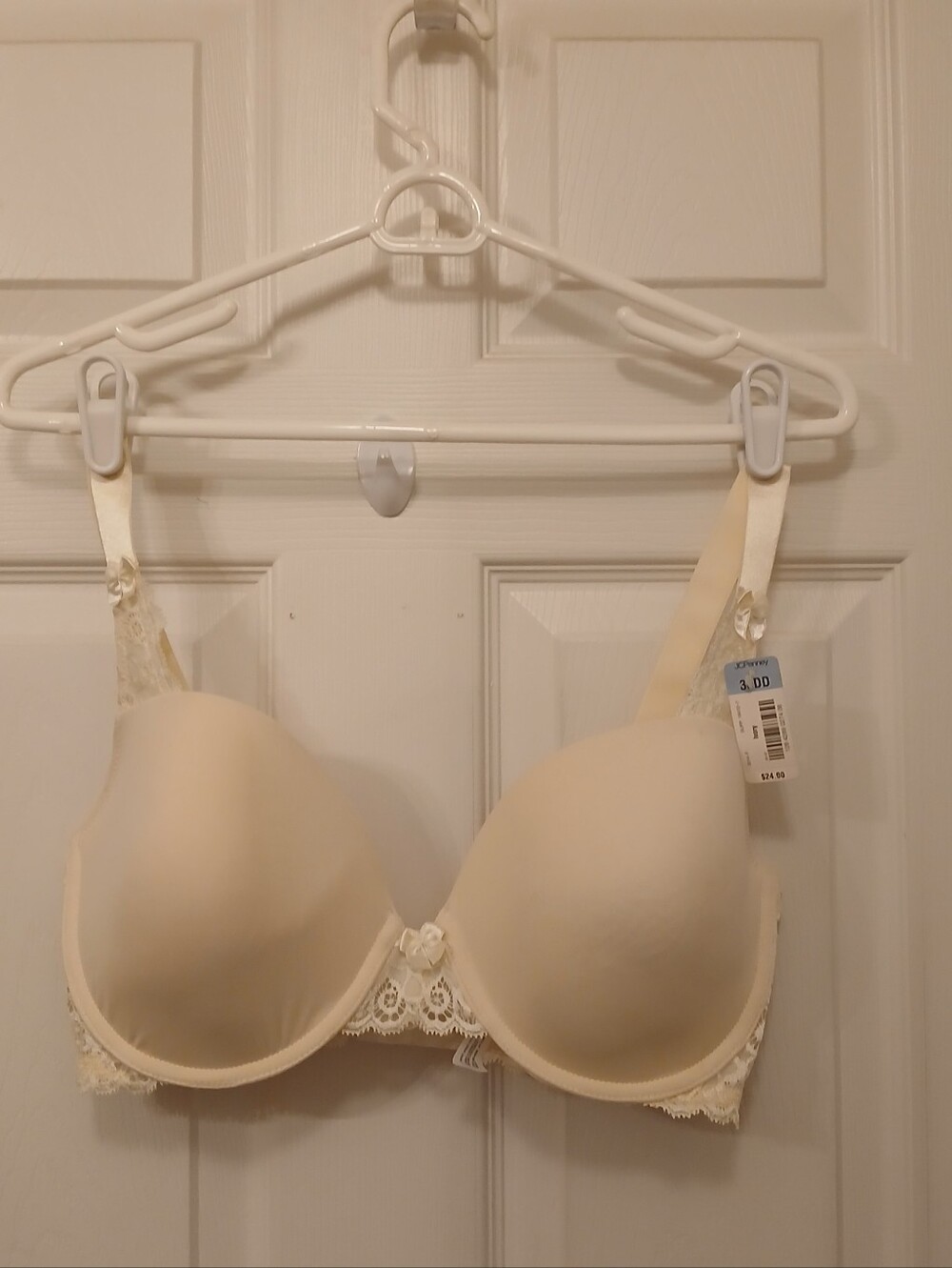 Delicates Underwire Bra NWT Size 38DD Ivory Vintage Adjustible Straps Feminine